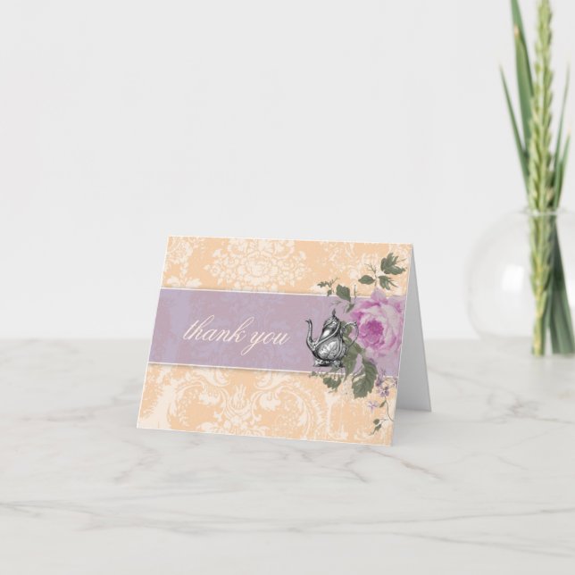 GC Vintage Bridal Shower Tea Party Thank You (Front)