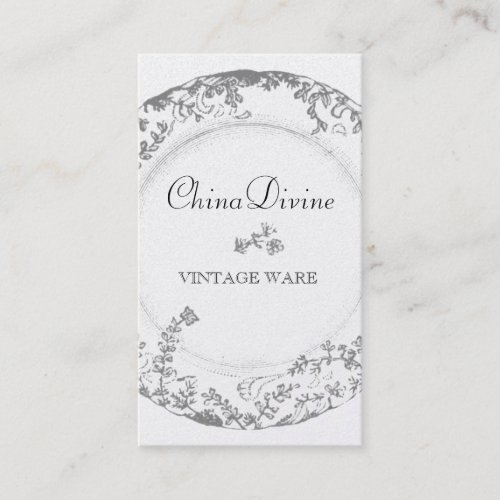 GC Vintage China Divine Silverware 2 Business Card