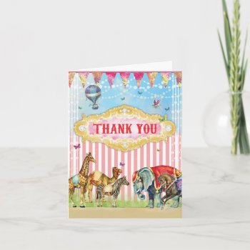Gc Vintage Circus Thank You Card by TheGreekCookie at Zazzle