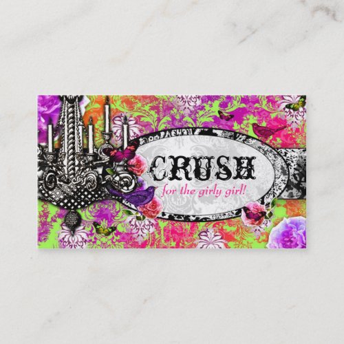 GC | Vintage Lime Crush Charm Business Card Template