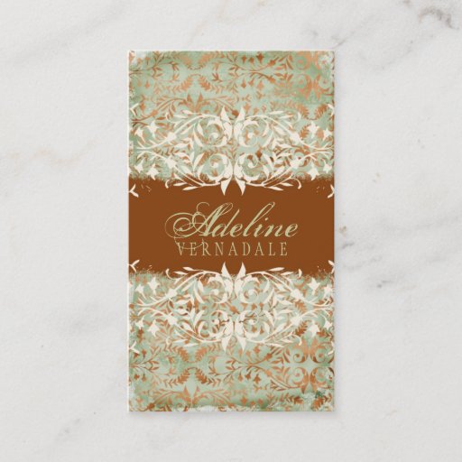 Customizable GC | Vintage Melon Burnt Orange Business Card