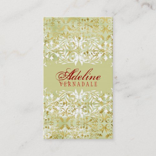 GC | Vintage Melon Gold &amp; Red Business Cards
