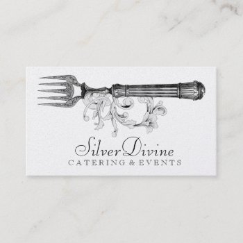 Gc Vintage Silver Divine Silverware Business Card by TheGreekCookie at Zazzle