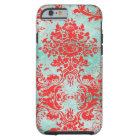 GC Vintage Turquoise Red Damask
