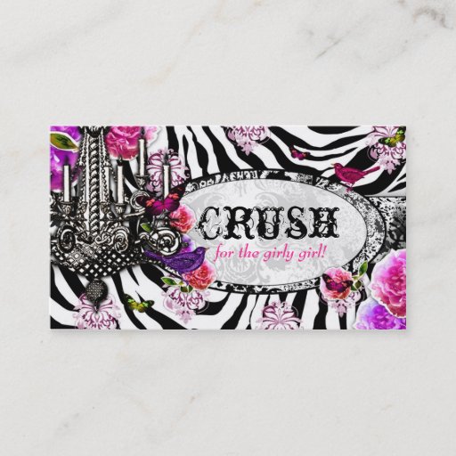 Customizable GC | Vintage Zebra Charm Business Card