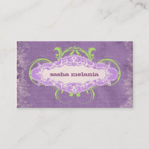 GC | Vivaciously Violet "Aged" Business Card Templates