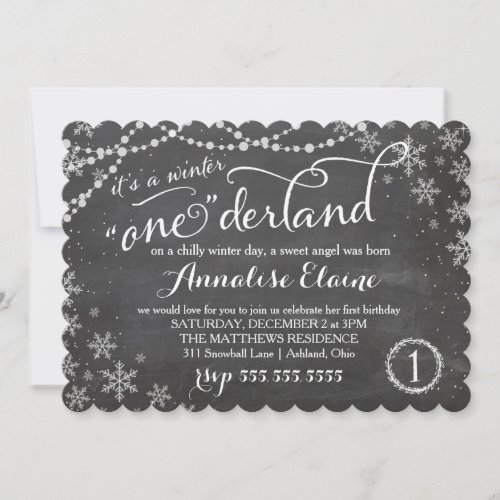 GC Winter ONEderland Birthday Invitation