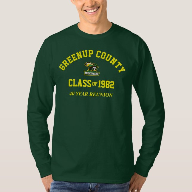 GCHS 82 reunion T-Shirt long sleeve forest green (Front)