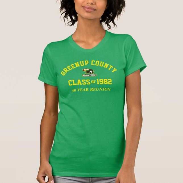 GCHS 82 reunion T-Shirt women's green (Front)