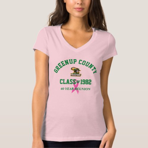 GCHS 82 reunion womens T Breast Cancer awareness T_Shirt