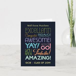 GCSE Exam Success Congratulations Personalised Card