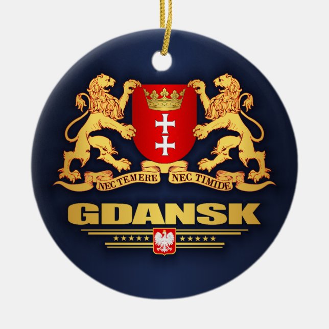 Gdansk COA Ceramic Ornament (Front)