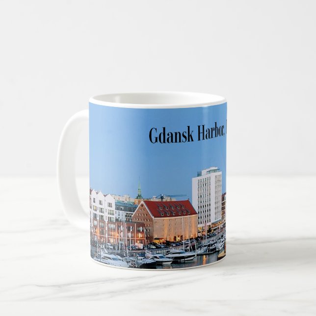 Gdansk Harbor, Poland Coffee Mug (Front Left)