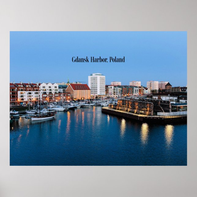 Gdansk Harbor, Poland Poster (Front)