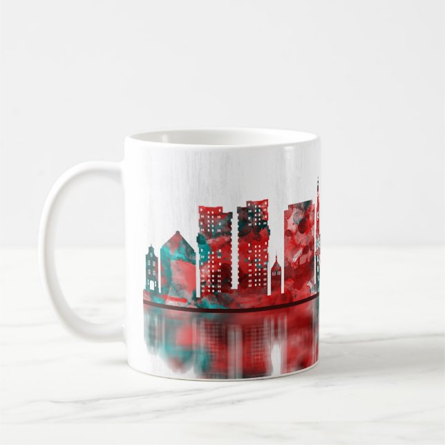 Gdansk Poland Skyline Coffee Mug (Left)