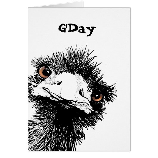 G'Day - Emu Cards (Front)