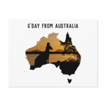 G'Day From Australia Black White Gold Sunset