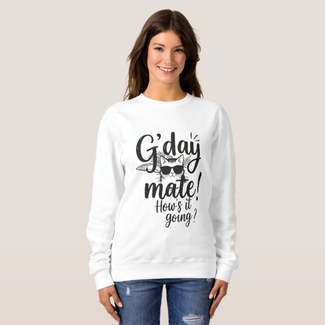 G'day Mate Aussie- Graphic Crewneck Sweatshirt (Front Full)