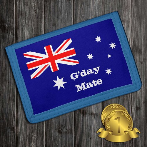 Gday Mate  Australian Flag fashion  Australia Trifold Wallet