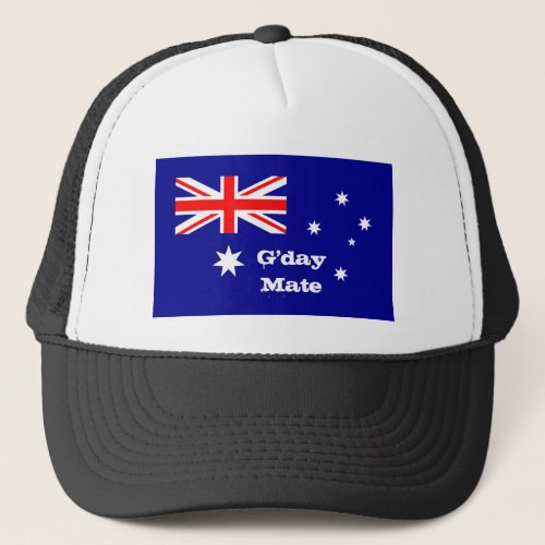 Gday Mate  Australian Flag fashion  Australia Trucker Hat