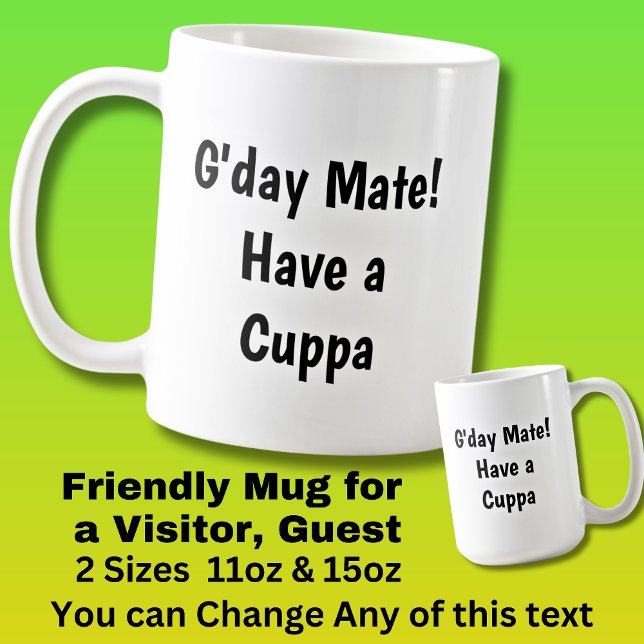 G'day Mate! Have a Cuppa  - Aussie Australian  Coffee Mug (Creator Uploaded)