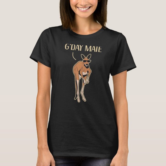 G'Day Mate Kangaroo  Wildlife Animal Australia T-Shirt (Front)