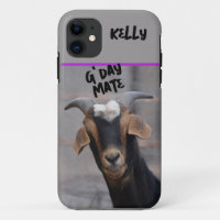 G'day mate smiling goat Customizable
