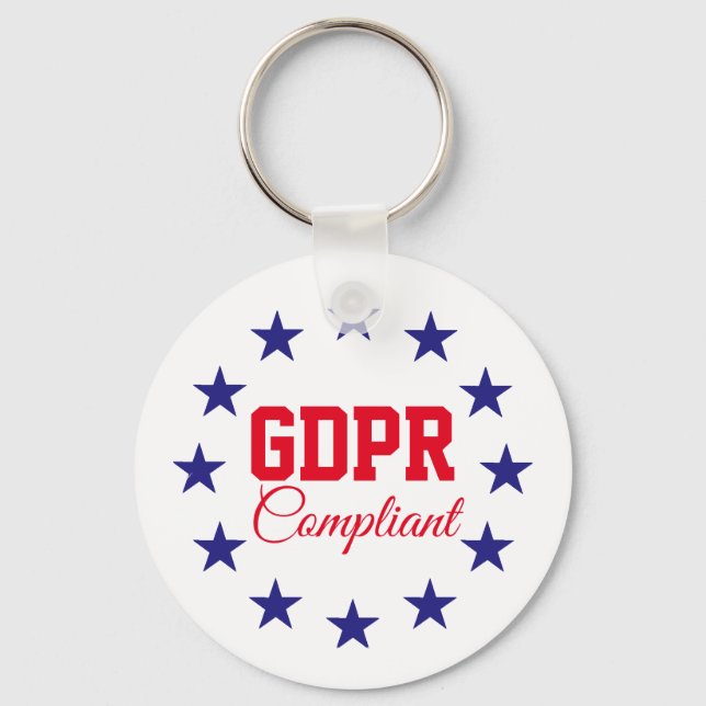 GDPR Compliant General Data Protection Regulation Keychain (Front)