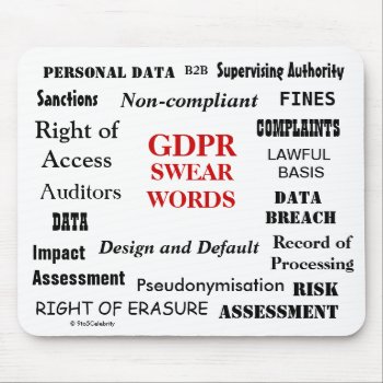 Gdpr Swear Words Annoying Funny Compliance Joke Mouse Pad by 9to5Celebrity at Zazzle
