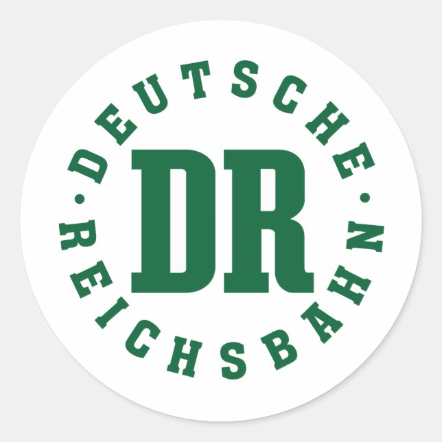 GDR. / DDR. Railway - German Reichsbahn Sign Classic Round Sticker (Front)