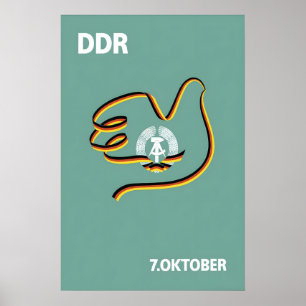 GDR Propaganda Poster Eastern Germany National