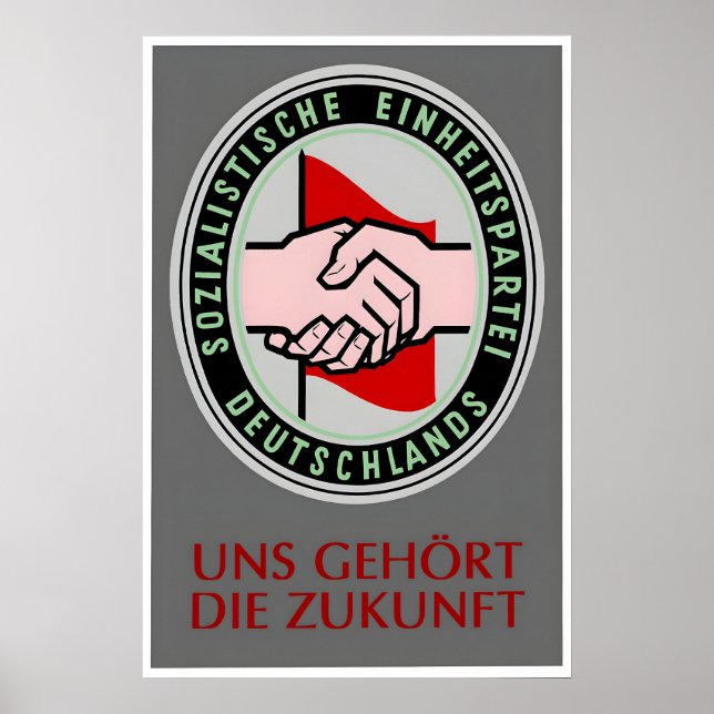 GDR SED Poster The future is ours Socialist Unity (Front)