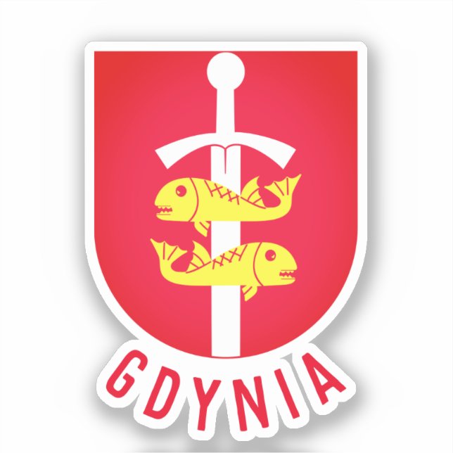 Gdynia coat of arms, Poland Sticker (Front)
