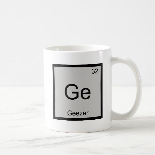 Ge - Geezer Chemistry Element Symbol Retired Tee Coffee Mug (Right)