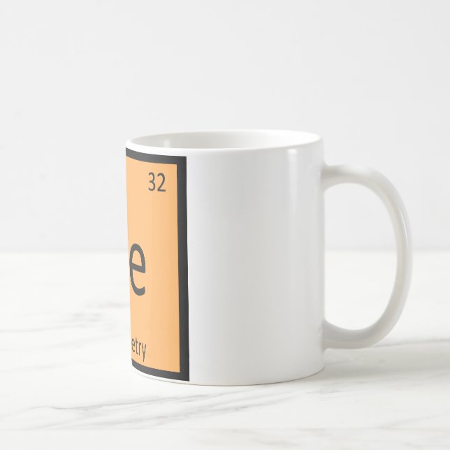 Ge - Geometry Math Chemistry Periodic Table Symbol Coffee Mug (Right)