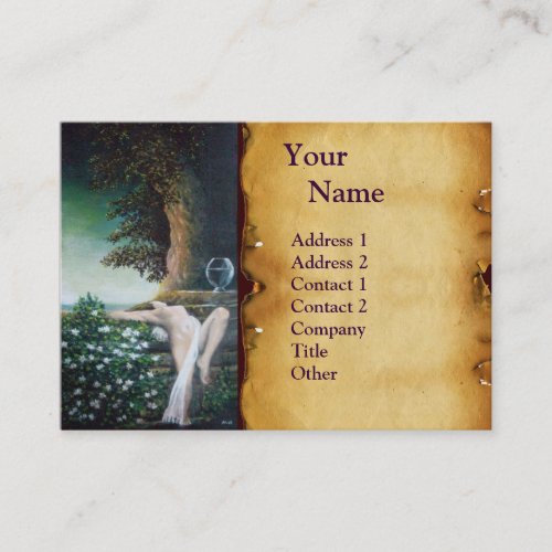 GEA MYRTLE AND WATER parchment Business Card