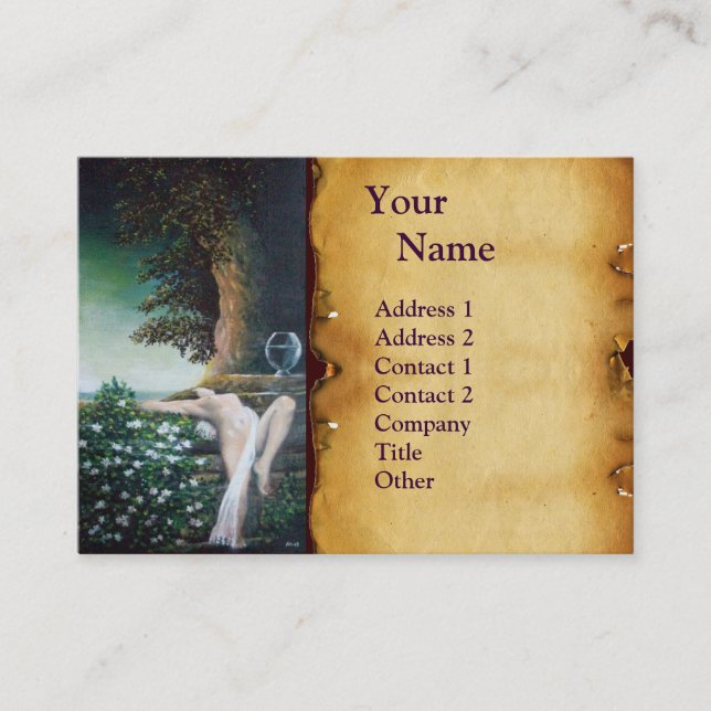 GEA ,MYRTLE AND WATER, parchment Business Card (Front)