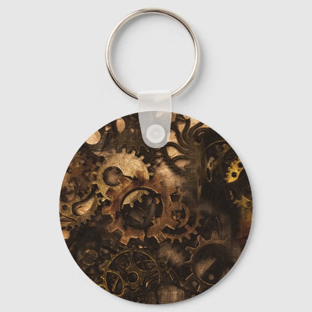Gear Changer - Steampunk Gears & Cogs Keychain (Front)