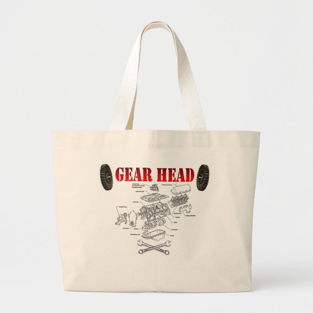 GEAR HEAD LARGE TOTE BAG (Front)