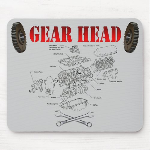 GEAR HEAD MOUSE PAD