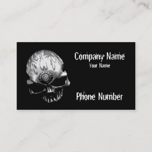 Gear Head Skull Business Card