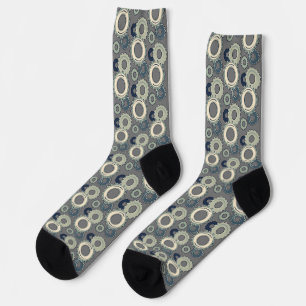 Gear Heads Navy Blue, Silver, Gray Sustainable Socks