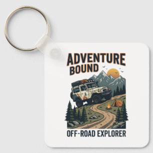 Gear Low Grind On Retro Off Road Adventure Keychain