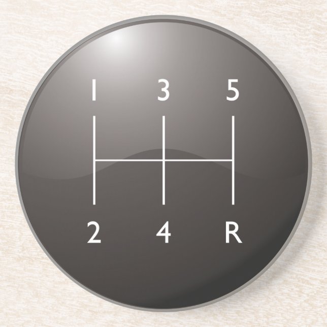 Gear Shifter Sandstone Coaster (Front)