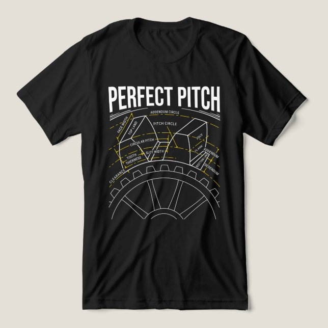 Gear Teeth Anatomy – Perfect Pitch Edition Tri-Blend Shirt (Design Front)