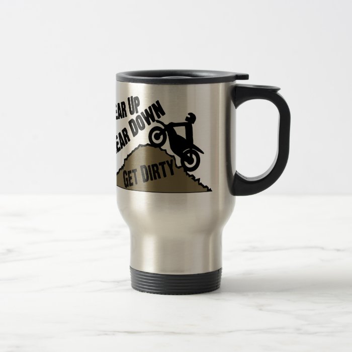 Gear Up Gear Down Dirt Bike Rider Mugs