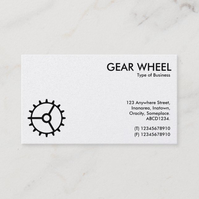 Gear Wheel 01 Business Card (Front)