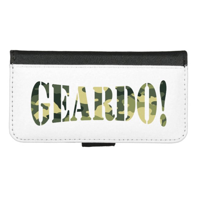 GEARDO! CAMO / CAMOUFLAGE iPhone WALLET CASE (Front (Horizontal))