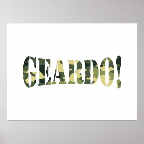 GEARDO CAMO  CAMOUFLAGE POSTER