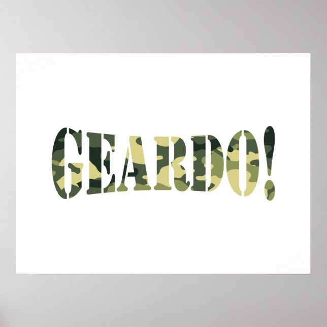 GEARDO! CAMO / CAMOUFLAGE POSTER (Front)